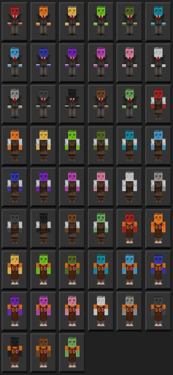 Rainbow Slimes [Proffesionals] Skin Pack